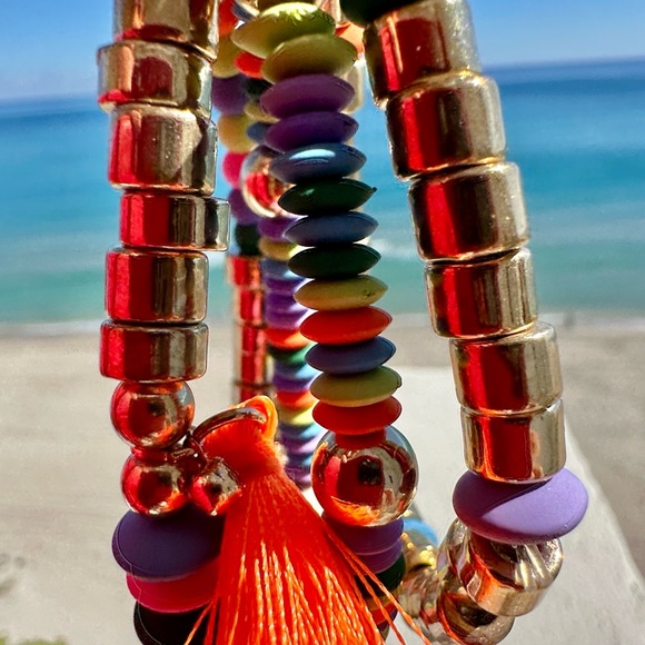 A NEW DAY Multicolor and Gold Beaded Bracelets NWT UNISEX - Picture 4 of 7